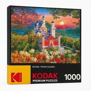 Kodak Premium Puzzle with Castle Scene Neuschwanstein Castle Germany 1000 piece